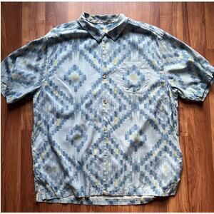 Tommy Bahama 100% Silk Short Sleeve Shirt - Men's XL / TG